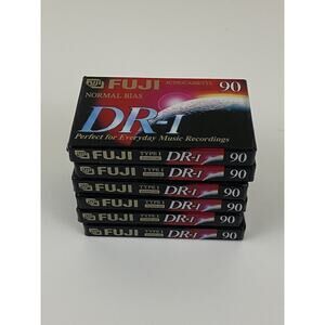 Lot of Six FUJI DR-I 90 Minute Audio Cassette Tape Normal Bias NEW